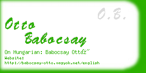 otto babocsay business card